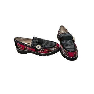 Betsey Johnson Plaid Platform Loafers – Women’s 6.5